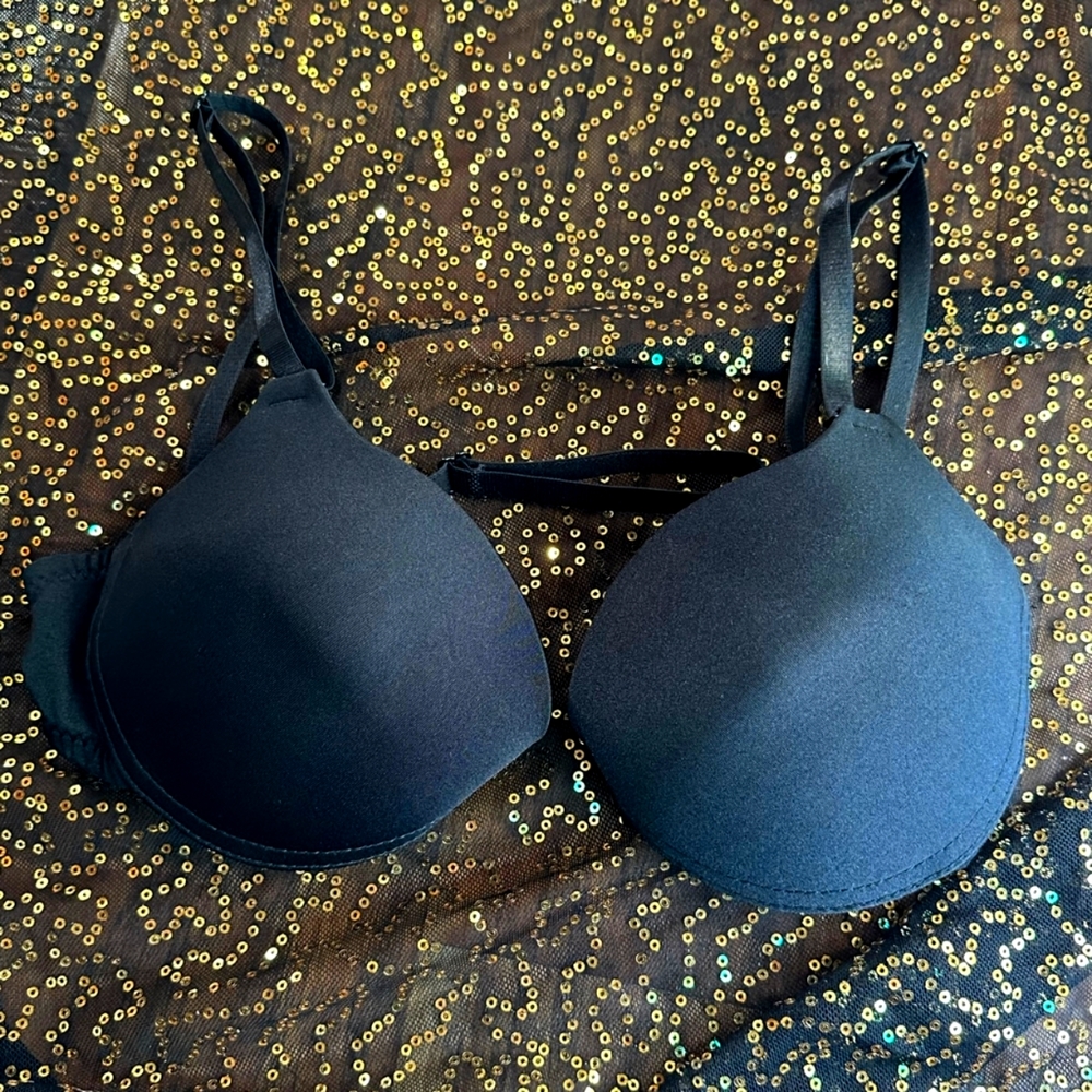 Small Black Front Clasp Shein Bra